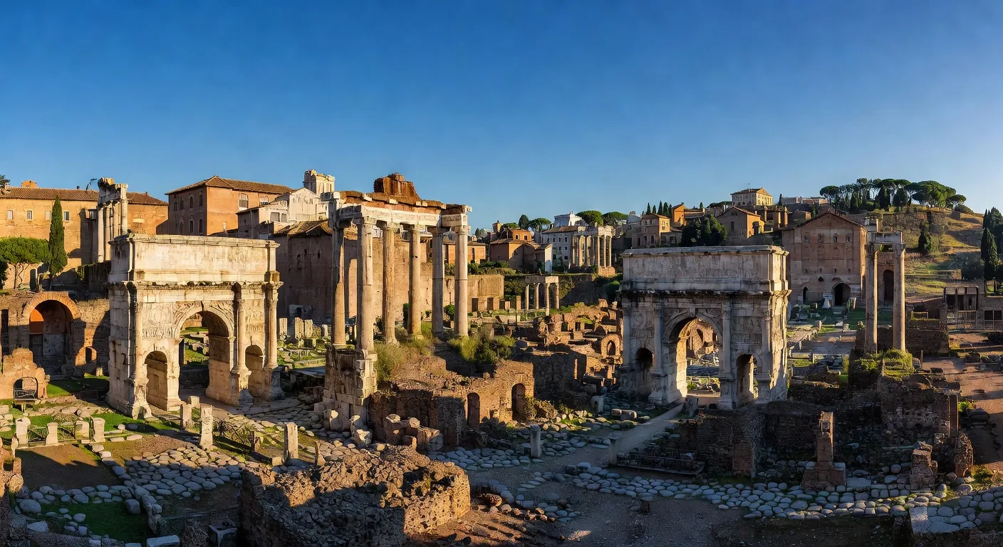 Roman Forum at golden hour